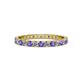 1 - Audrey 2.70 mm Iolite and Lab Grown Diamond U Prong Eternity Band 
