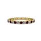 1 - Audrey 2.70 mm Red Garnet and Lab Grown Diamond U Prong Eternity Band 