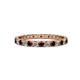 1 - Audrey 2.70 mm Red Garnet and Lab Grown Diamond U Prong Eternity Band 