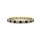 1 - Audrey 2.70 mm Black and White Lab Grown Diamond U Prong Eternity Band 
