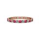 1 - Audrey 2.70 mm Ruby and Lab Grown Diamond U Prong Eternity Band 