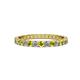 1 - Audrey 2.70 mm Yellow and White Lab Grown Diamond U Prong Eternity Band 