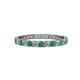 1 - Audrey 2.70 mm Emerald and Lab Grown Diamond U Prong Eternity Band 