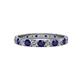 1 - Audrey 3.00 mm Blue Sapphire and Lab Grown Diamond U Prong Eternity Band 