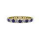 1 - Audrey 3.00 mm Blue Sapphire and Lab Grown Diamond U Prong Eternity Band 