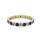 2 - Audrey 3.00 mm Blue Sapphire and Lab Grown Diamond U Prong Eternity Band 