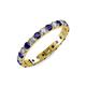 3 - Audrey 3.00 mm Blue Sapphire and Lab Grown Diamond U Prong Eternity Band 