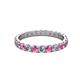 2 - Audrey 3.00 mm Pink Sapphire and Lab Grown Diamond U Prong Eternity Band 