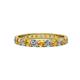 1 - Audrey 3.00 mm Citrine and Lab Grown Diamond U Prong Eternity Band 