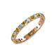 3 - Audrey 3.00 mm Citrine and Lab Grown Diamond U Prong Eternity Band 