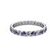 2 - Audrey 3.00 mm Iolite and Lab Grown Diamond U Prong Eternity Band 