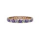 1 - Audrey 3.00 mm Iolite and Lab Grown Diamond U Prong Eternity Band 