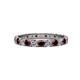 1 - Audrey 3.00 mm Red Garnet and Lab Grown Diamond U Prong Eternity Band 