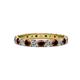 1 - Audrey 3.00 mm Red Garnet and Lab Grown Diamond U Prong Eternity Band 