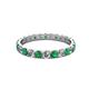 2 - Audrey 3.00 mm Emerald and Lab Grown Diamond U Prong Eternity Band 