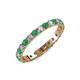 3 - Audrey 3.00 mm Emerald and Lab Grown Diamond U Prong Eternity Band 
