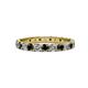 1 - Audrey 3.00 mm Black and White Lab Grown Diamond U Prong Eternity Band 