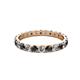 2 - Audrey 3.00 mm Black and White Lab Grown Diamond U Prong Eternity Band 