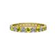 1 - Audrey 3.00 mm Yellow and White Lab Grown Diamond U Prong Eternity Band 