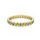 2 - Audrey 3.00 mm Yellow and White Lab Grown Diamond U Prong Eternity Band 