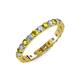 3 - Audrey 3.00 mm Yellow and White Lab Grown Diamond U Prong Eternity Band 