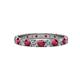 1 - Audrey 3.00 mm Ruby and Lab Grown Diamond U Prong Eternity Band 