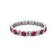 2 - Audrey 3.00 mm Ruby and Lab Grown Diamond U Prong Eternity Band 