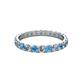 2 - Audrey 3.00 mm Blue Topaz and Lab Grown Diamond U Prong Eternity Band 