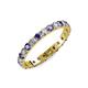 3 - Audrey 3.00 mm Iolite and Lab Grown Diamond U Prong Eternity Band 