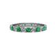 1 - Audrey 3.00 mm Emerald and Lab Grown Diamond U Prong Eternity Band 