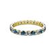 2 - Audrey 3.00 mm Blue and White Lab Grown Diamond U Prong Eternity Band 