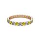 2 - Audrey 3.00 mm Yellow and White Lab Grown Diamond U Prong Eternity Band 