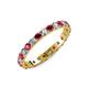 3 - Audrey 3.00 mm Ruby and Lab Grown Diamond U Prong Eternity Band 