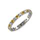 3 - Audrey 3.00 mm Citrine and Lab Grown Diamond U Prong Eternity Band 