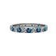1 - Audrey 3.00 mm Blue and White Lab Grown Diamond U Prong Eternity Band 