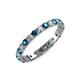 3 - Audrey 3.00 mm Blue and White Lab Grown Diamond U Prong Eternity Band 