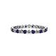 1 - Valerie 2.00 mm Blue Sapphire and Lab Grown Diamond Eternity Band 