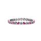 1 - Valerie 2.00 mm Pink Sapphire and Lab Grown Diamond Eternity Band 