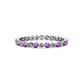 1 - Valerie 2.00 mm Amethyst and Lab Grown Diamond Eternity Band 