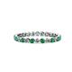 1 - Valerie 2.00 mm Emerald and Lab Grown Diamond Eternity Band 