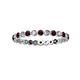 2 - Valerie 2.00 mm Red Garnet and Lab Grown Diamond Eternity Band 