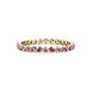 1 - Valerie 2.40 mm Pink Tourmaline and Lab Grown Diamond Eternity Band 