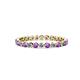 1 - Valerie 2.40 mm Amethyst and Lab Grown Diamond Eternity Band 