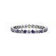 1 - Valerie 2.40 mm Iolite and Lab Grown Diamond Eternity Band 