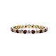 1 - Valerie 2.40 mm Red Garnet and Lab Grown Diamond Eternity Band 