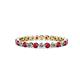 1 - Valerie 2.40 mm Ruby and Lab Grown Diamond Eternity Band 
