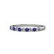 1 - Clara 2.40 mm Blue Sapphire and Lab Grown Diamond 10 Stone Wedding Band 