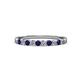 3 - Clara 2.40 mm Blue Sapphire and Lab Grown Diamond 10 Stone Wedding Band 