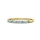1 - Clara 2.40 mm Aquamarine and Lab Grown Diamond 10 Stone Wedding Band 