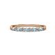 3 - Clara 2.40 mm Aquamarine and Lab Grown Diamond 10 Stone Wedding Band 